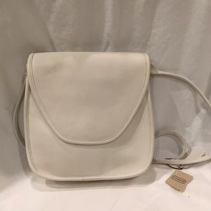 NEW Coach vintage beige leather crossbody bag